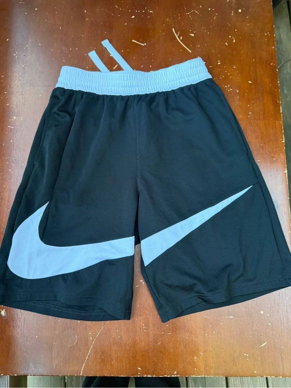 Nike Black Shorts with white Swoosh Accent